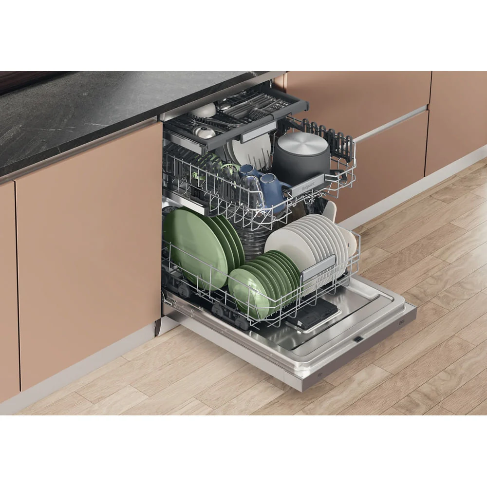 Hotpoint H7F HS51 X UK Freestanding Full Size Dishwasher 15 Place Settings with Maxi Space Inox H7FHS51X - Image 4