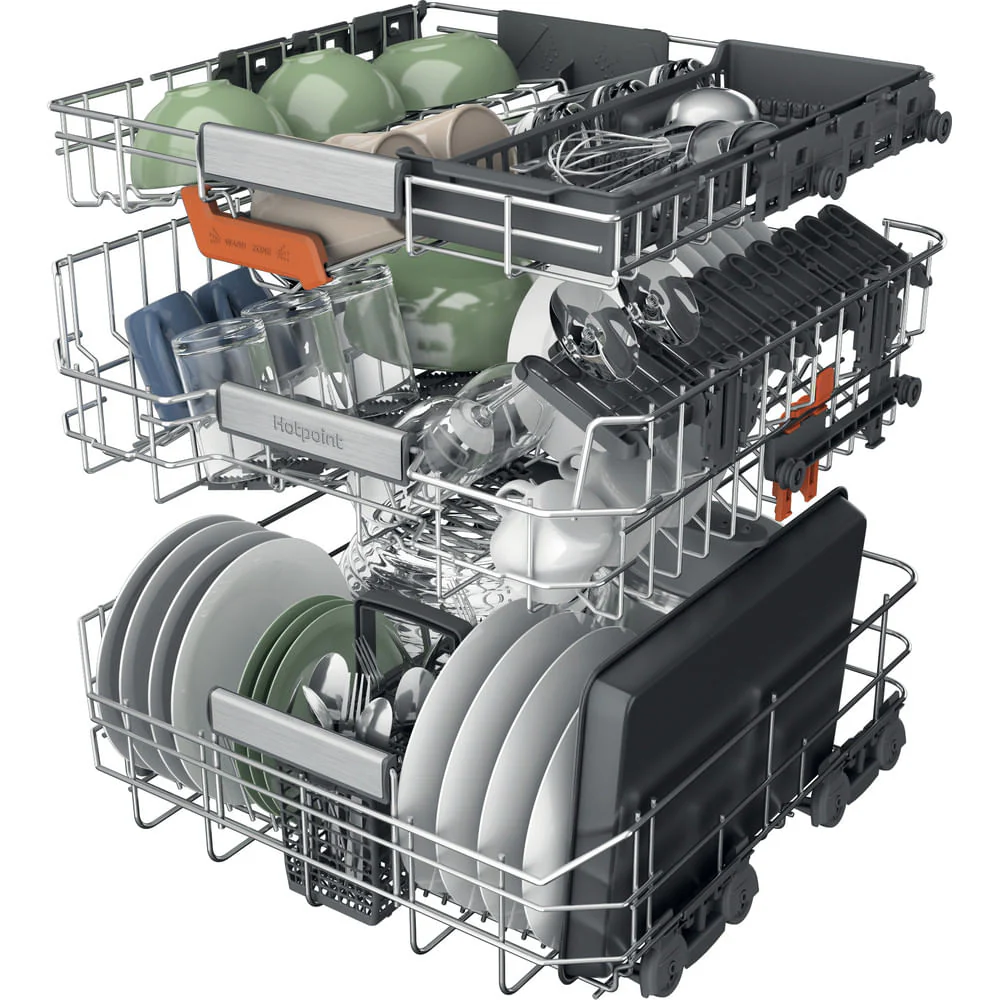 Hotpoint H8IA115M4TUSUK Hydroforce Integrated Full Size Dishwasher with Maxi Space Tub 15 Place Settings - Image 10