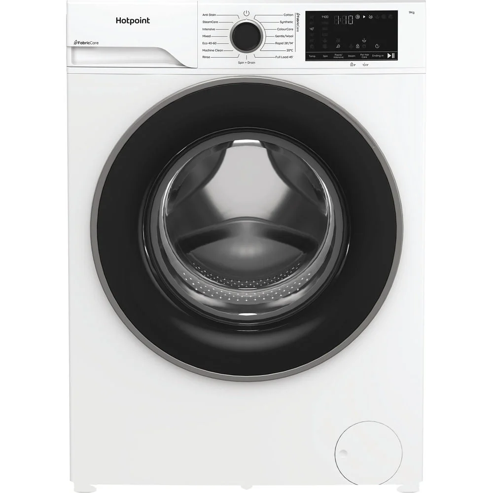 Hotpoint HB 93 CARE UK Fabric Care 1400rpm Washing Machine White with PetHairCare HB93CAREUK