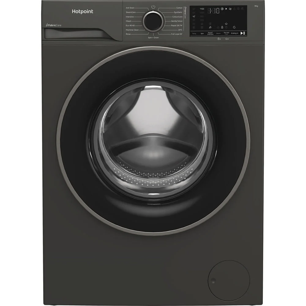 Hotpoint HB 93G CARE UK Freestanding 9kg 1400rpm Washing Machine with PetHairCare Grey HB93GCAREUK