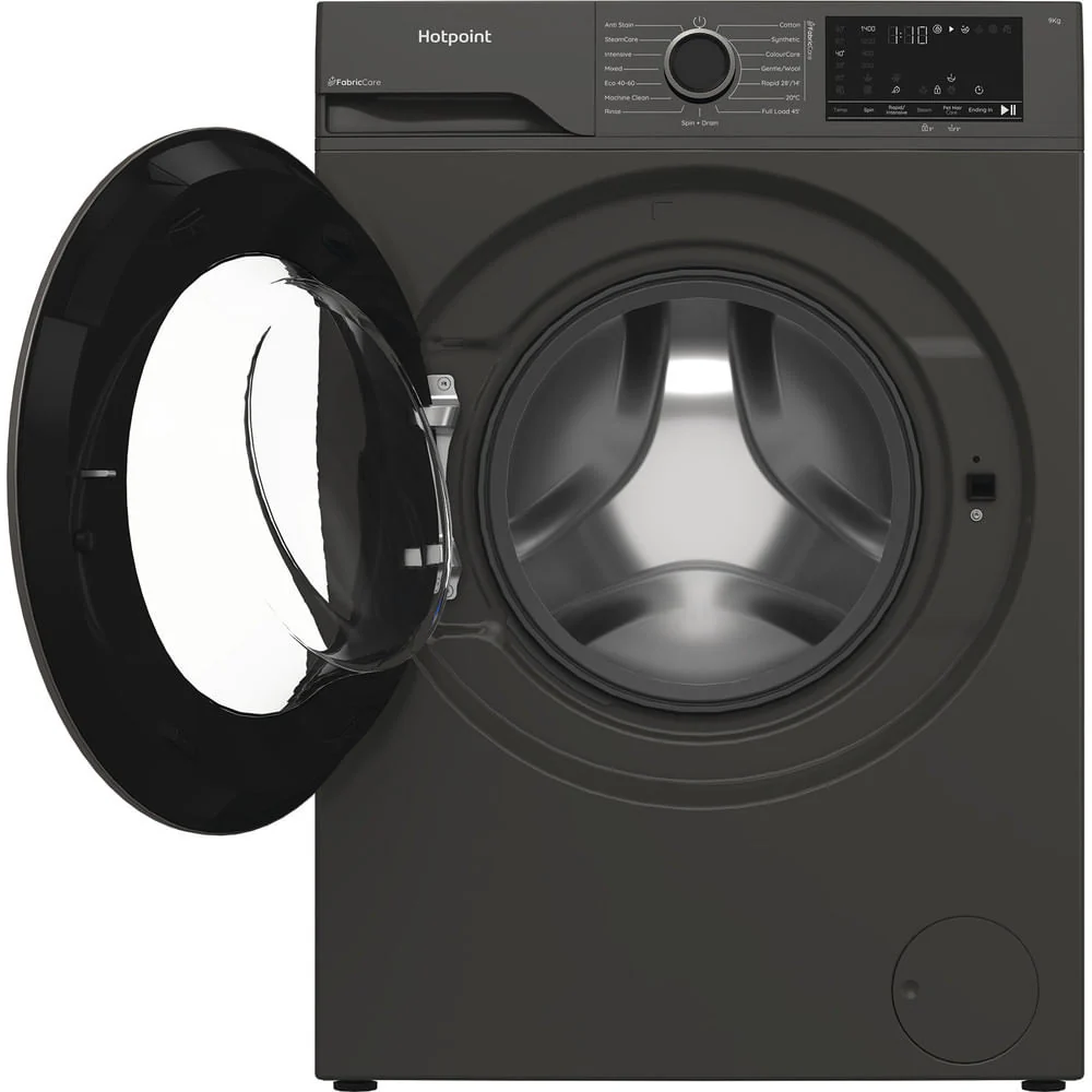 Hotpoint HB 93G CARE UK Freestanding 9kg 1400rpm Washing Machine with PetHairCare Grey HB93GCAREUK - Image 4