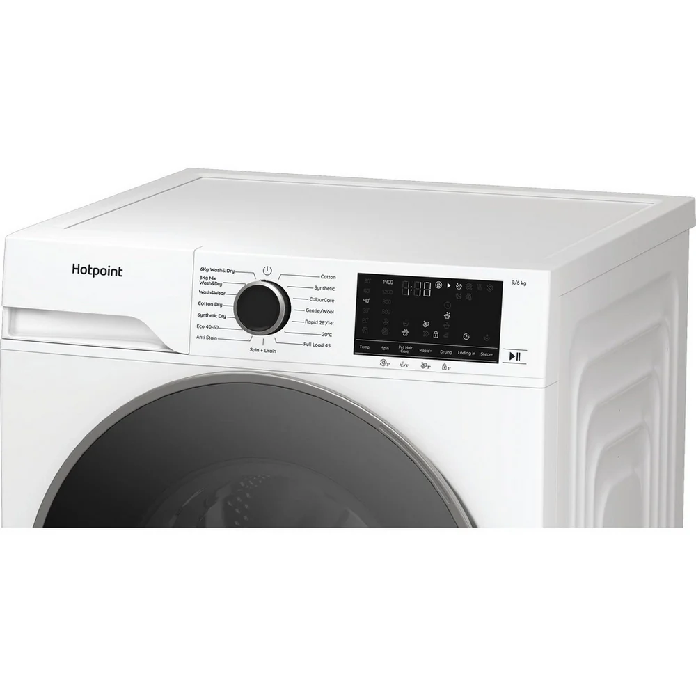 Hotpoint HBD9681ANTSTAIN 9+6kg 1400 Spin Freestanding Front Load Washer Dryer - White - Image 3