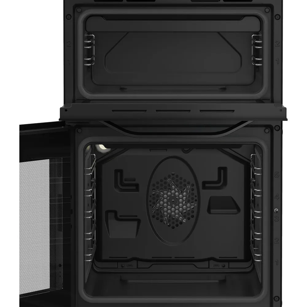 Hotpoint HDE5VDCB 50cm Electric Double Cooker with Ceramic Hob Black - Image 2