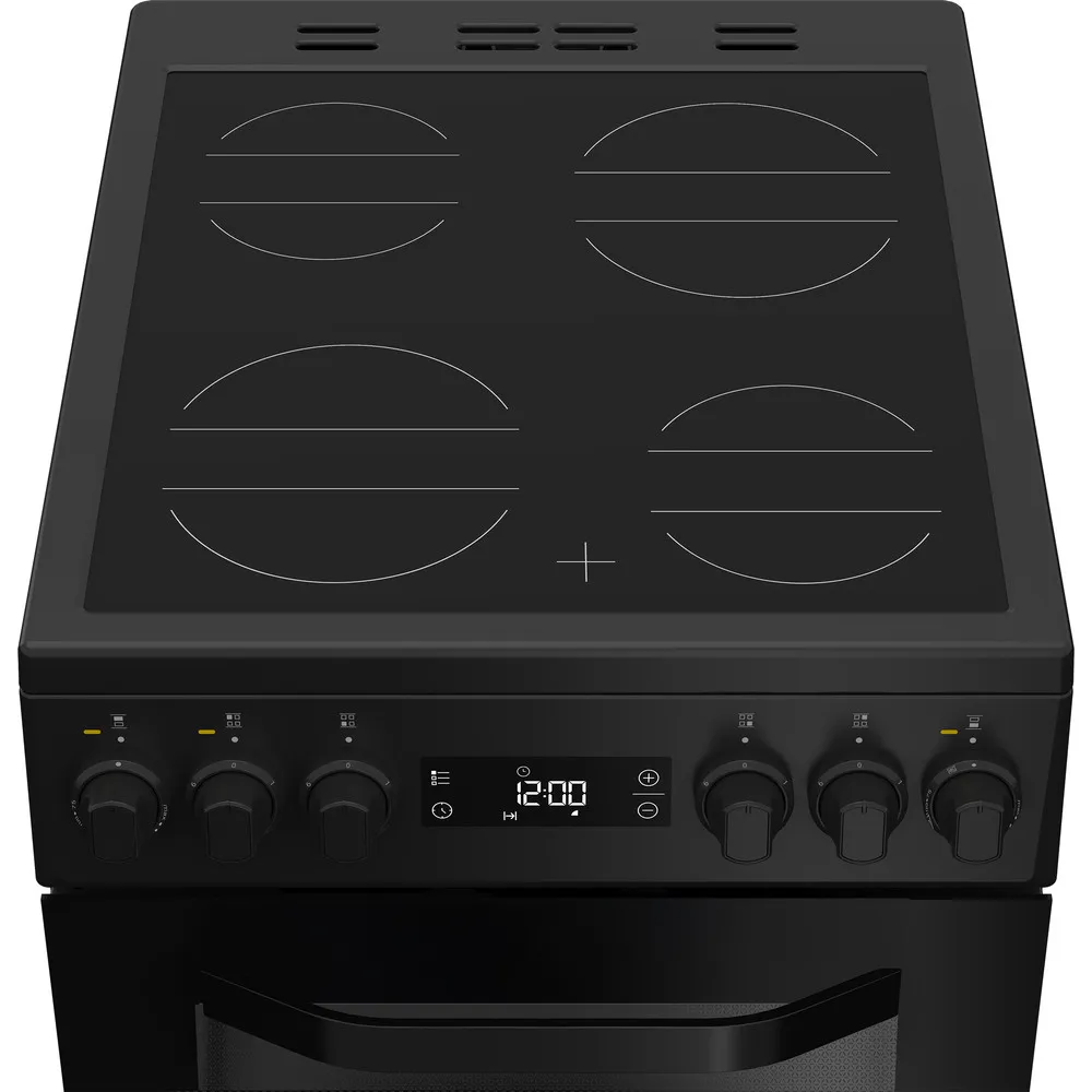 Hotpoint HDE5VDCB 50cm Electric Double Cooker with Ceramic Hob Black - Image 5