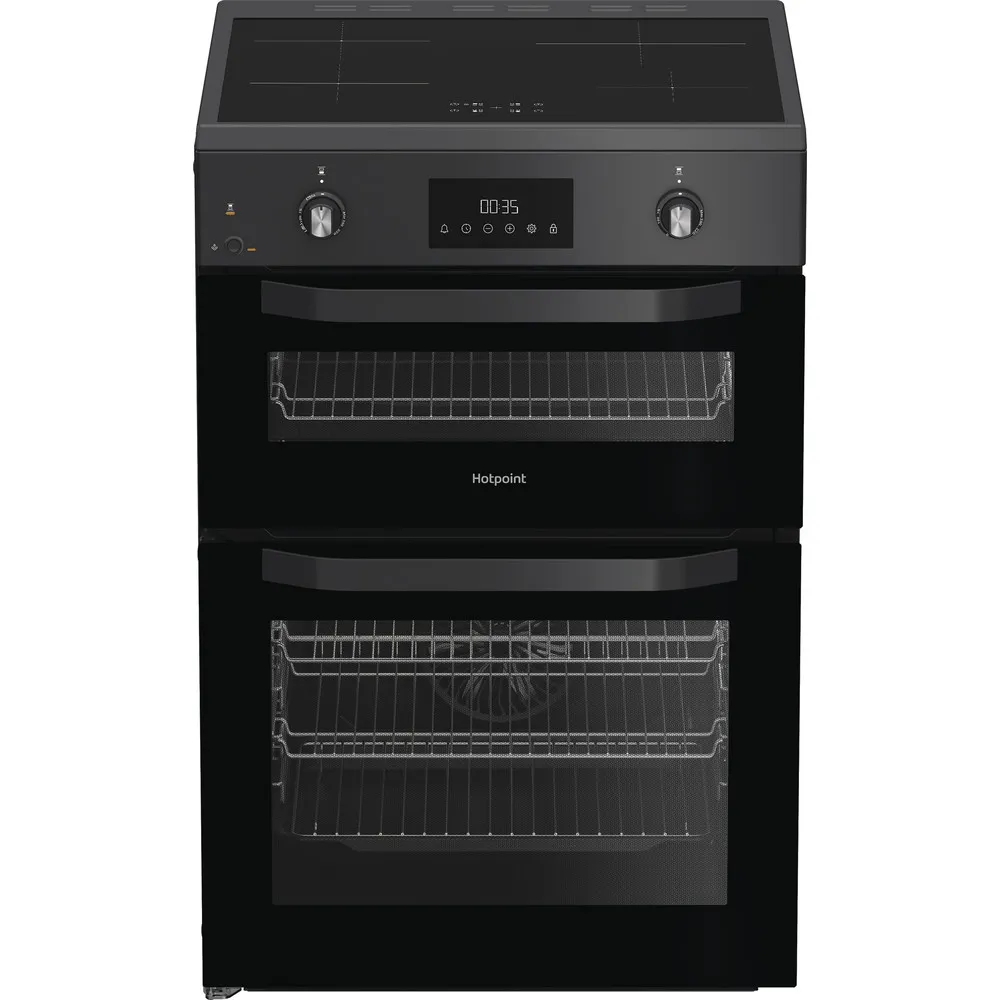 Hotpoint HDE6IDC2SA 60cm Electric Double Cooker With Induction Hob Anthracite