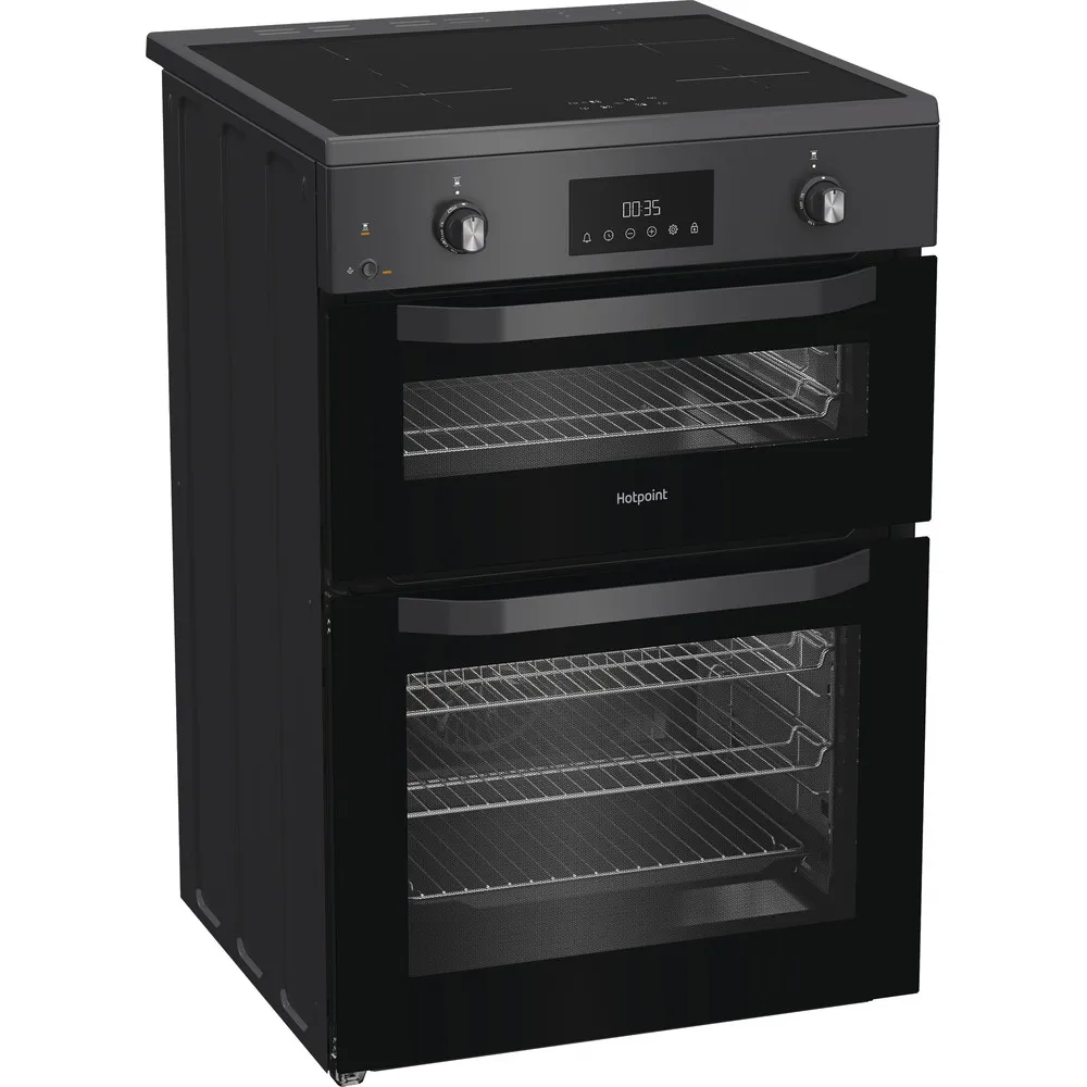 Hotpoint HDE6IDC2SA 60cm Electric Double Cooker With Induction Hob Anthracite - Image 3