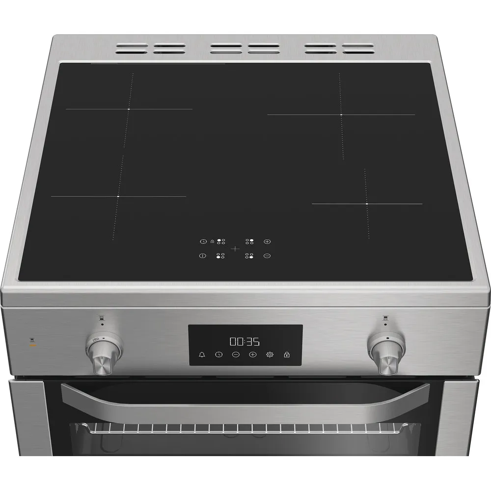 Hotpoint HDE6IDC2X 60cm Electric Double Cooker with Induction Hob Stainless Steel - Image 5