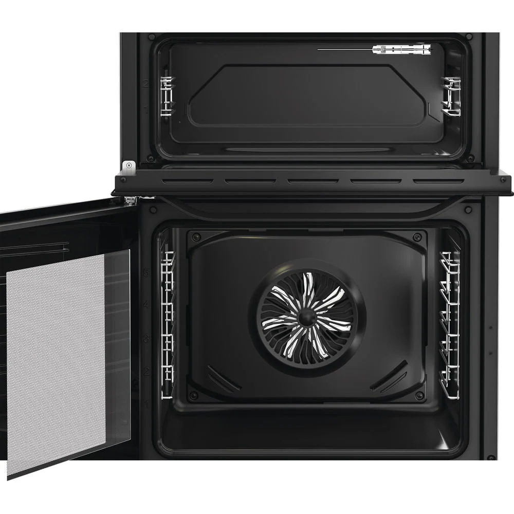 Hotpoint HDE6VDB1 Freestanding Electric Double Cooker With Ceramic Hob Black - Image 5