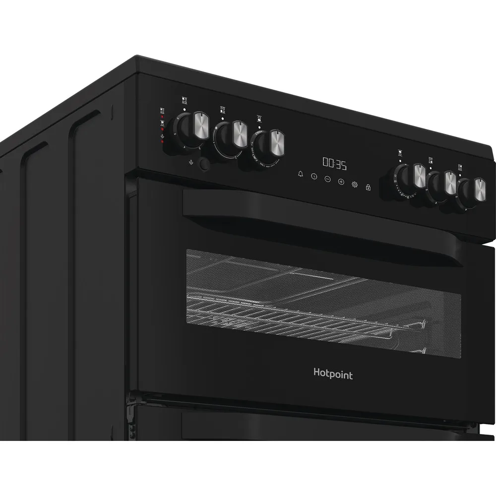 Hotpoint HDE6VDCASB1 60cm Electric Double Cooker With Induction Hob and Air Fry Black - Image 6