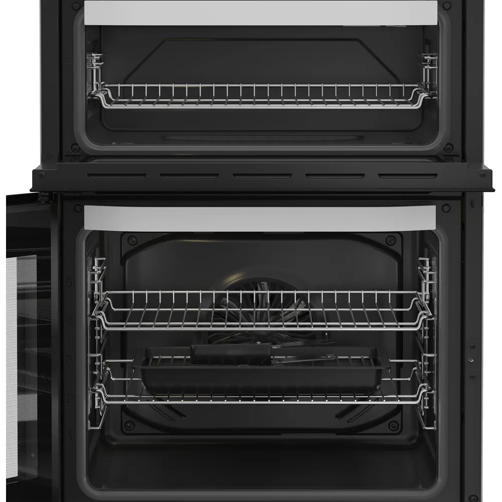 Hotpoint HDE6VDW 60cm Electric Double Cooker with Induction Hob White - Image 4