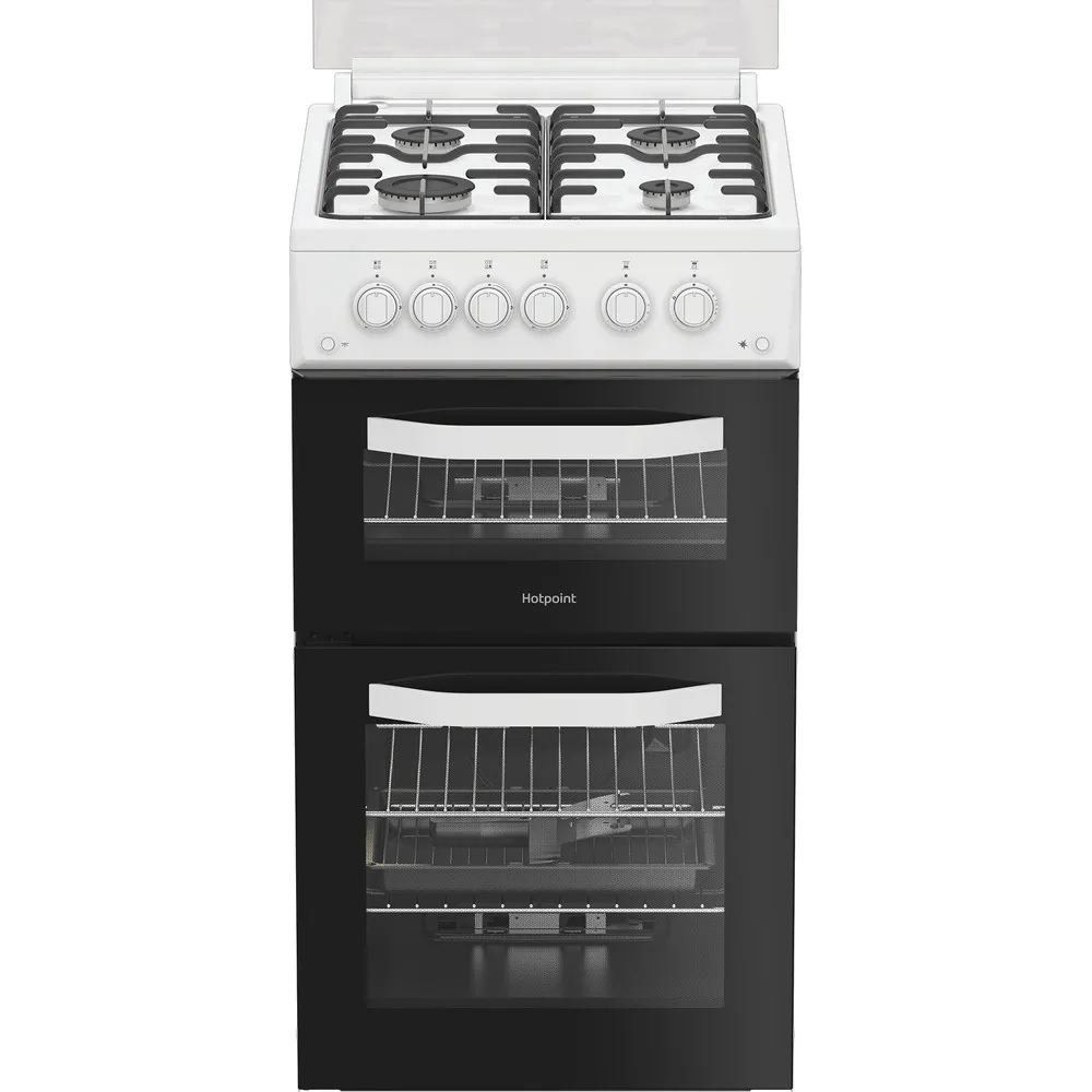 Hotpoint HDG5GCW 50cm Gas Double Cooker White