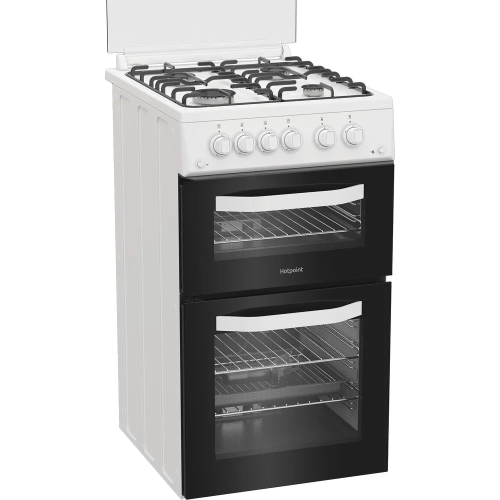 Hotpoint HDG5GCW 50cm Gas Double Cooker White - Image 3