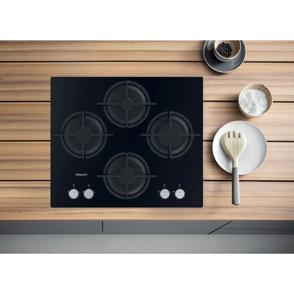 Hotpoint HGS61SBK 60C Gas Hobs Black - Image 5
