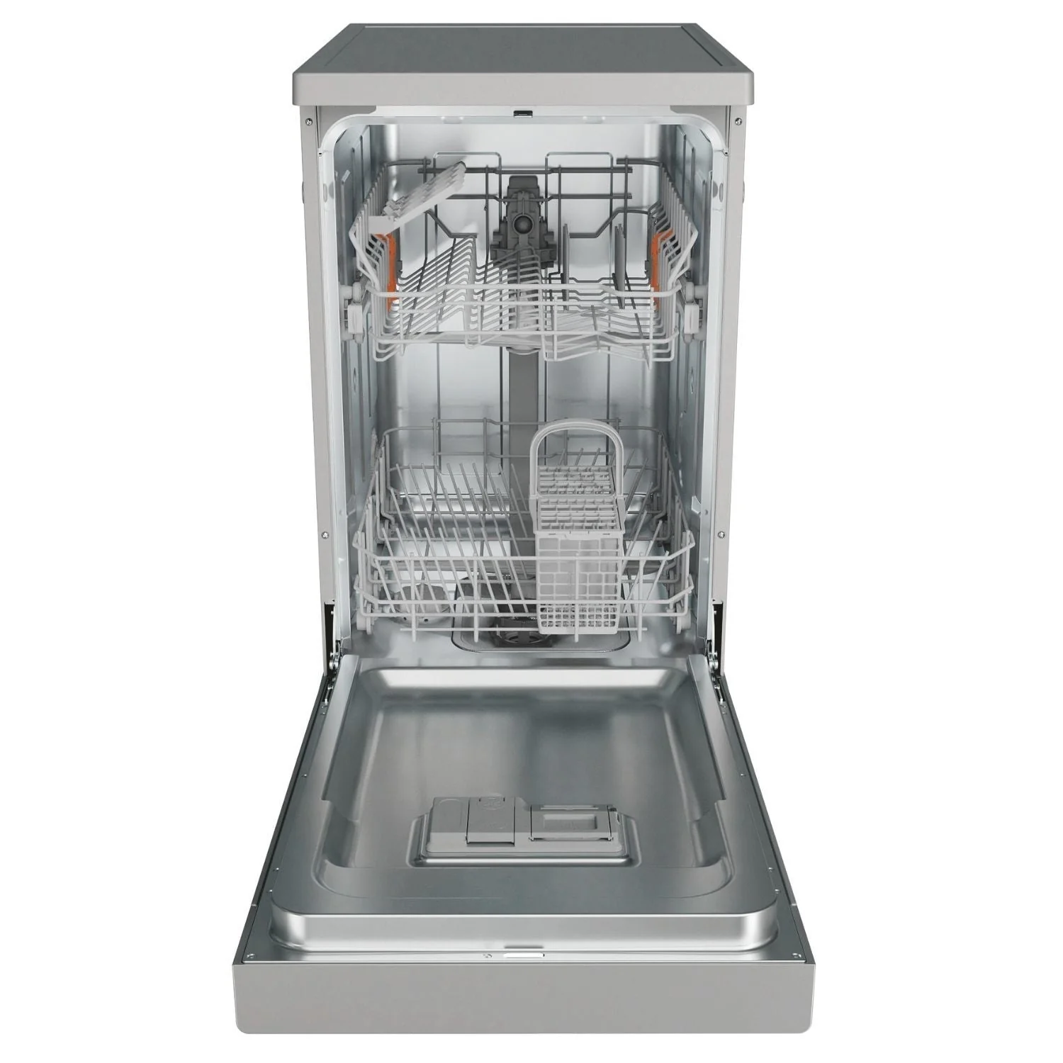 Hotpoint HP2FE10CS90SUK Freestanding Slimline Dishwasher 10 Place Setting Silver - Image 3