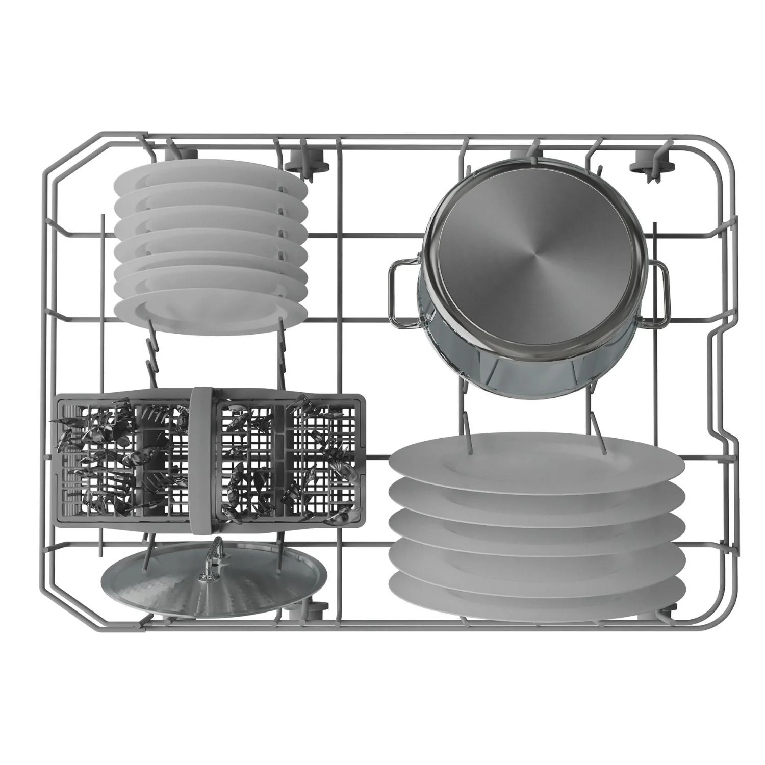Hotpoint HP2FE10CS90SUK Freestanding Slimline Dishwasher 10 Place Setting Silver - Image 7