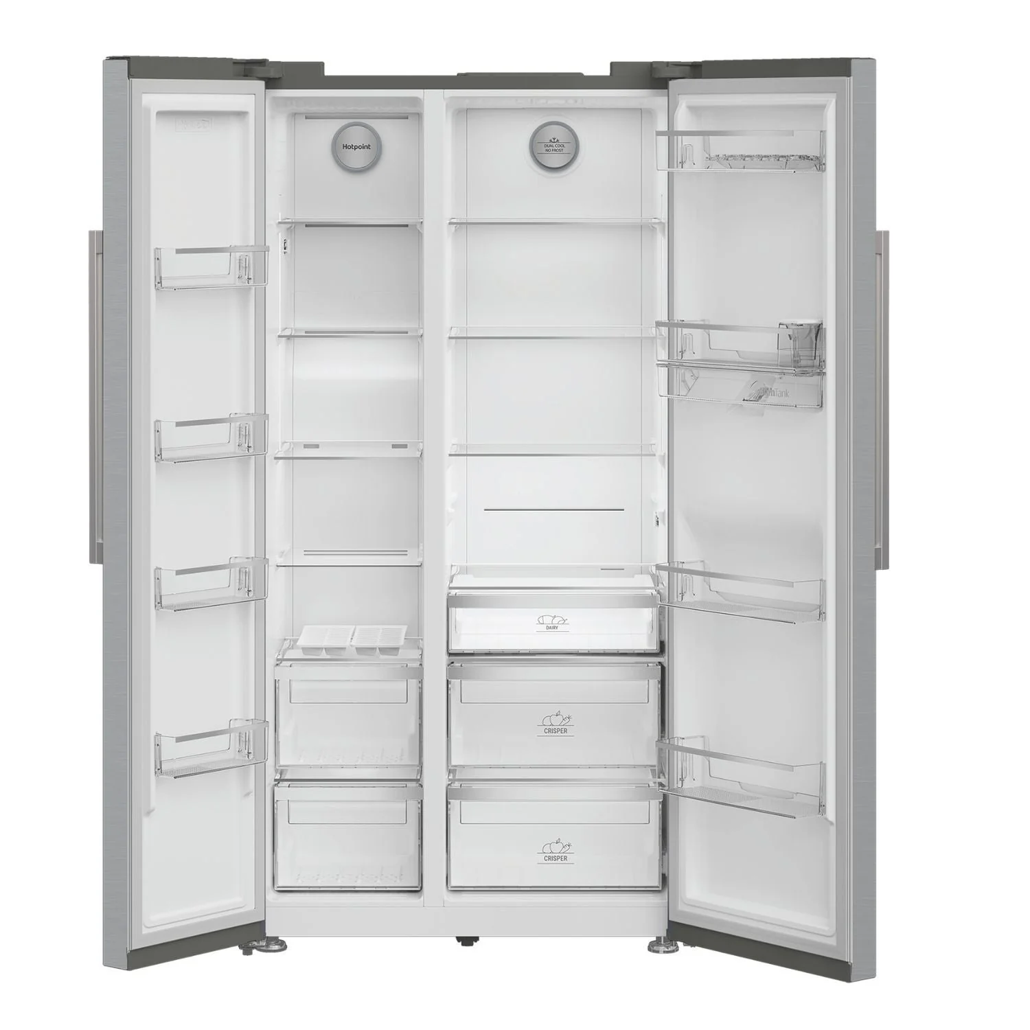Hotpoint HPG26583WXP4UK Dual No Frost American Fridge Freezer Stainless Steel - Image 3