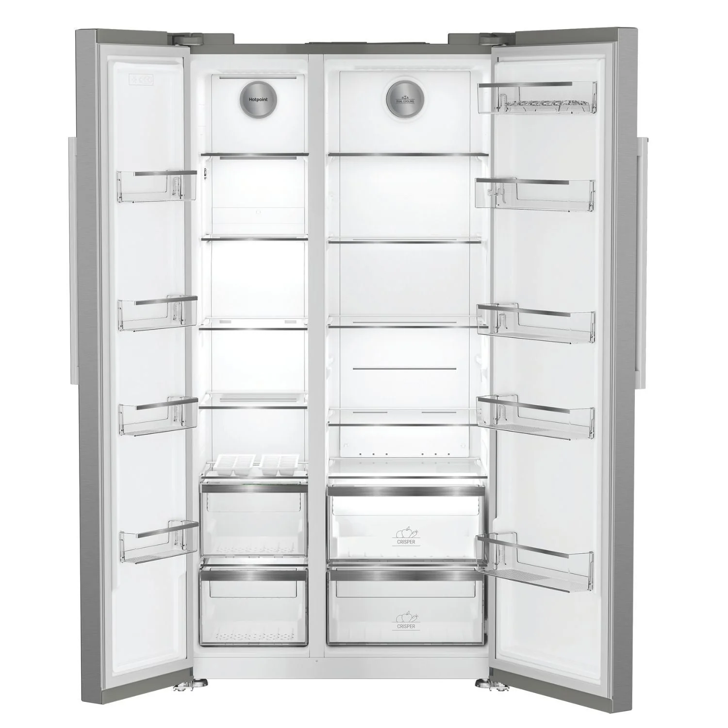 Hotpoint HPG26592XP4UK Side By Side Dual No Frost American Fridge Freezer Silver - Image 11