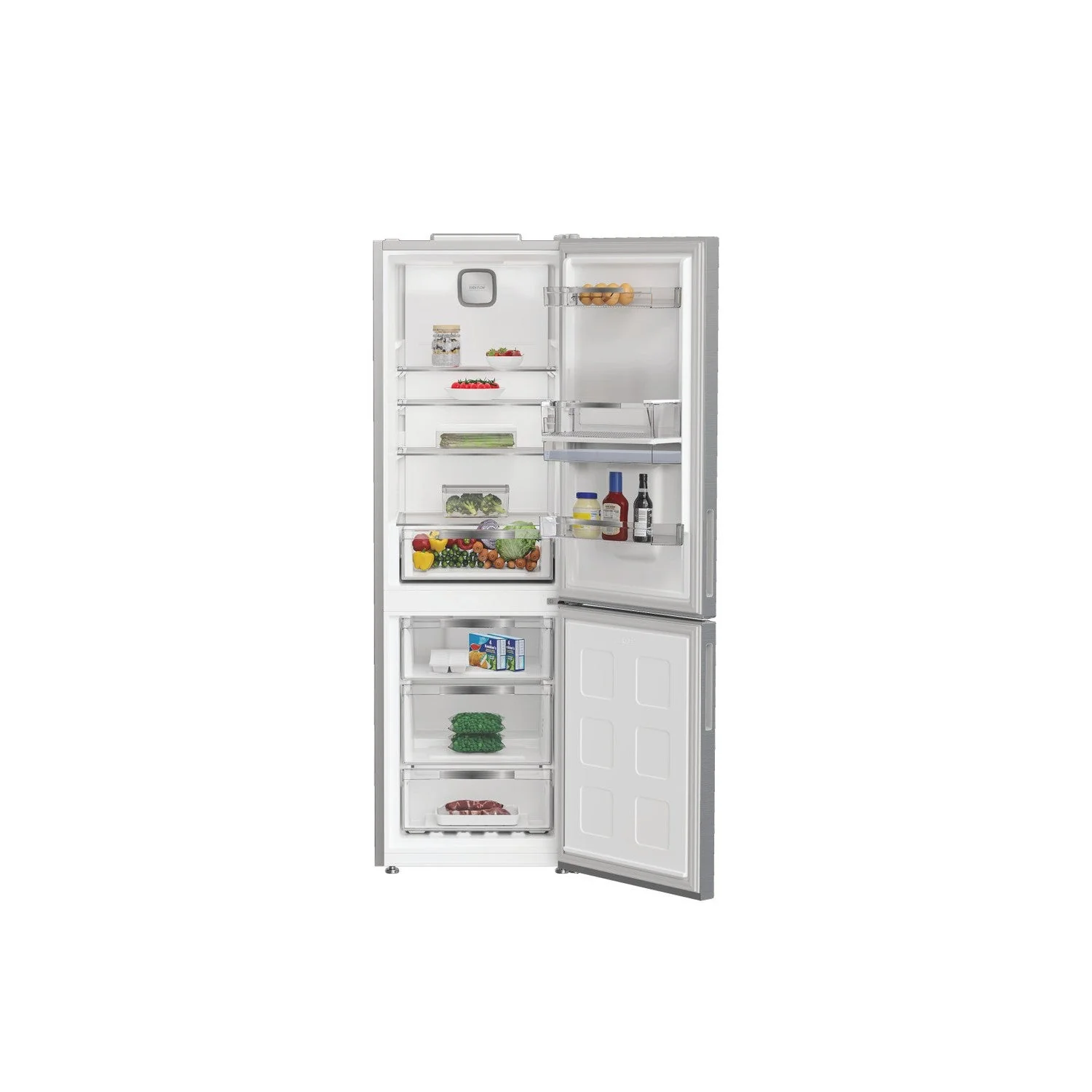 Hotpoint HPK26363WXP4UK Freestanding Dual No Frost Fridge Freezer With Even Flow Inox - Image 6