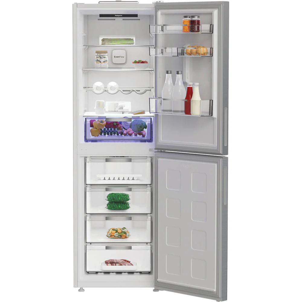 Hotpoint HPKF 6353 XP4UK Freestanding Dual No Frost 50/50 Fridge Freezer Silver HPKF6353XP4UK - Image 3
