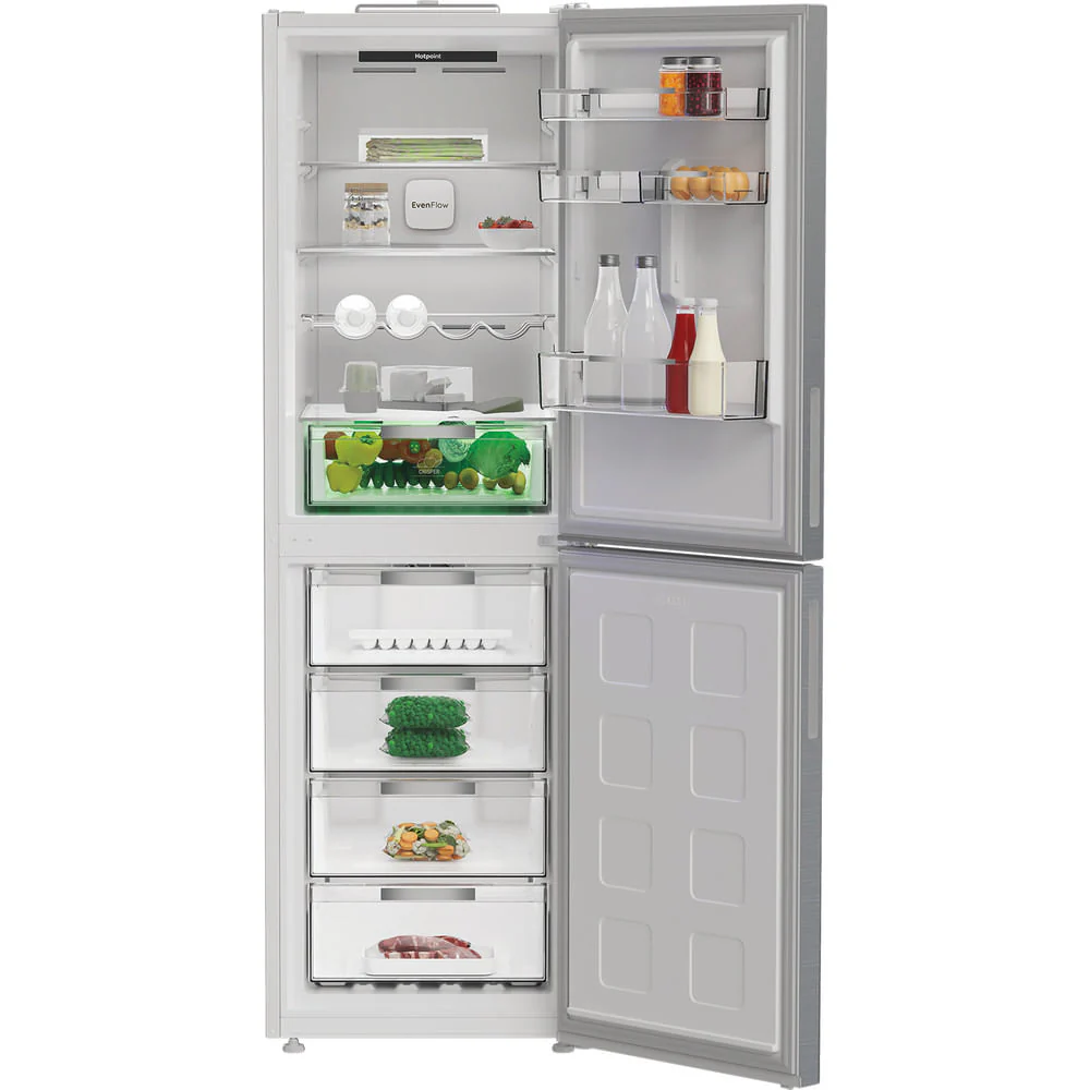 Hotpoint HPKF 6353 XP4UK Freestanding Dual No Frost 50/50 Fridge Freezer Silver HPKF6353XP4UK - Image 4