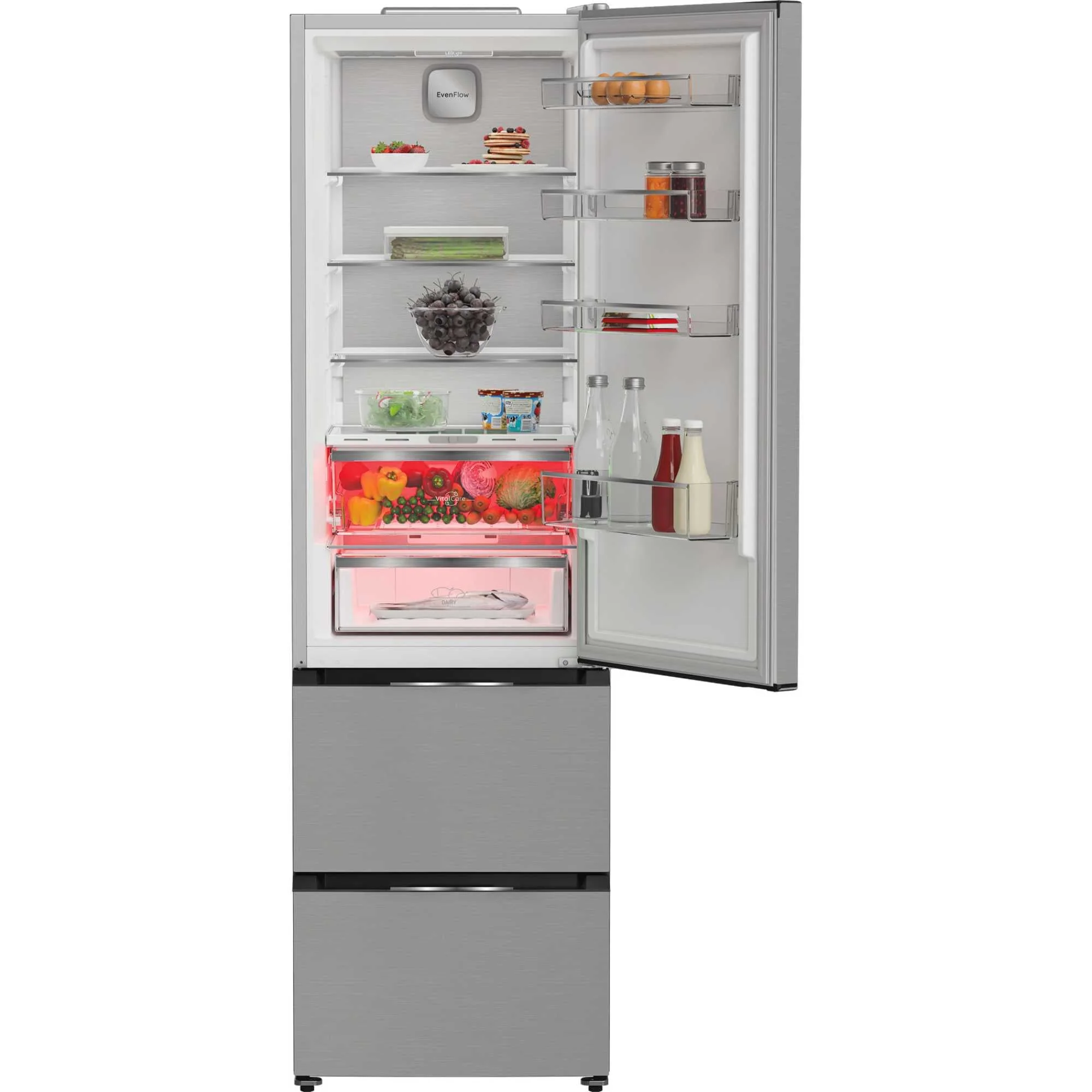 Hotpoint HPKF5351XP4UK Dual No Frost Freestanding Fridge Freezer with Even Flow Inox - Image 4