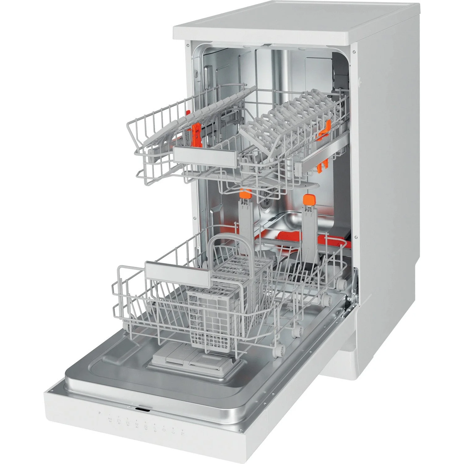 Hotpoint HSFO3T223WUKN Freestanding Slimline Dishwasher 10 Place Setting White - Image 2