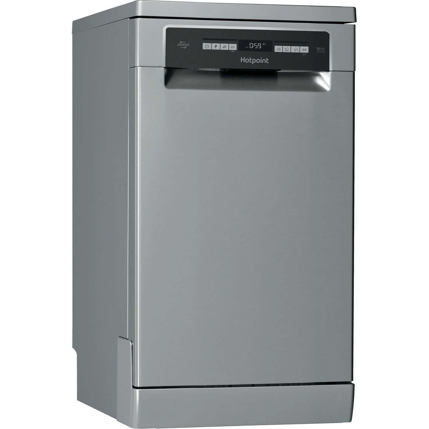 Hotpoint HSFO3T223WXUKN Freestanding Slimline Dishwasher 10 Place Setting Stainless Steel