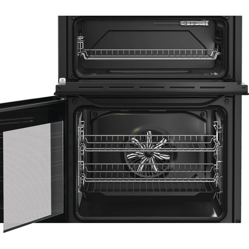 Hotpoint HTE6VDCB1 60cm Electric Twin Cooker with Multiflow Black - Image 2
