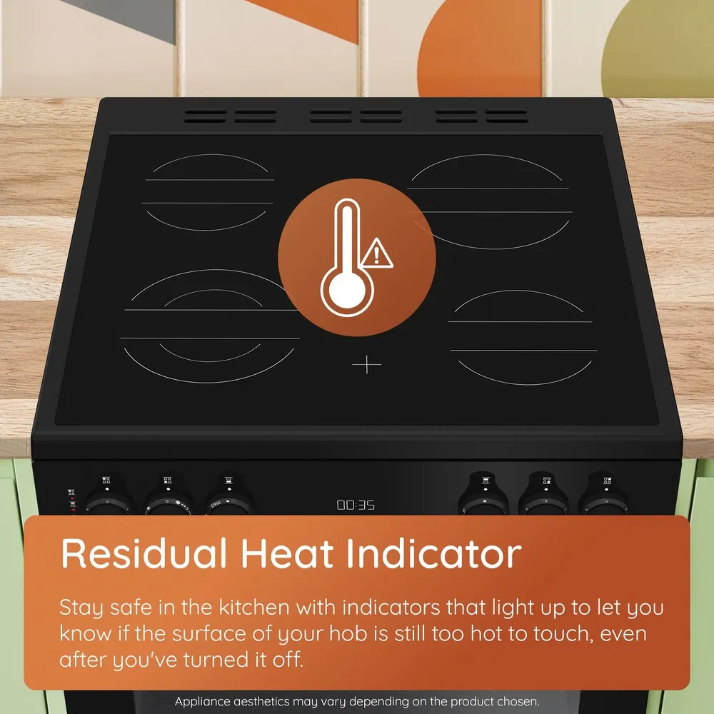 Hotpoint HTE6VDCB1 60cm Electric Twin Cooker with Multiflow Black - Image 5