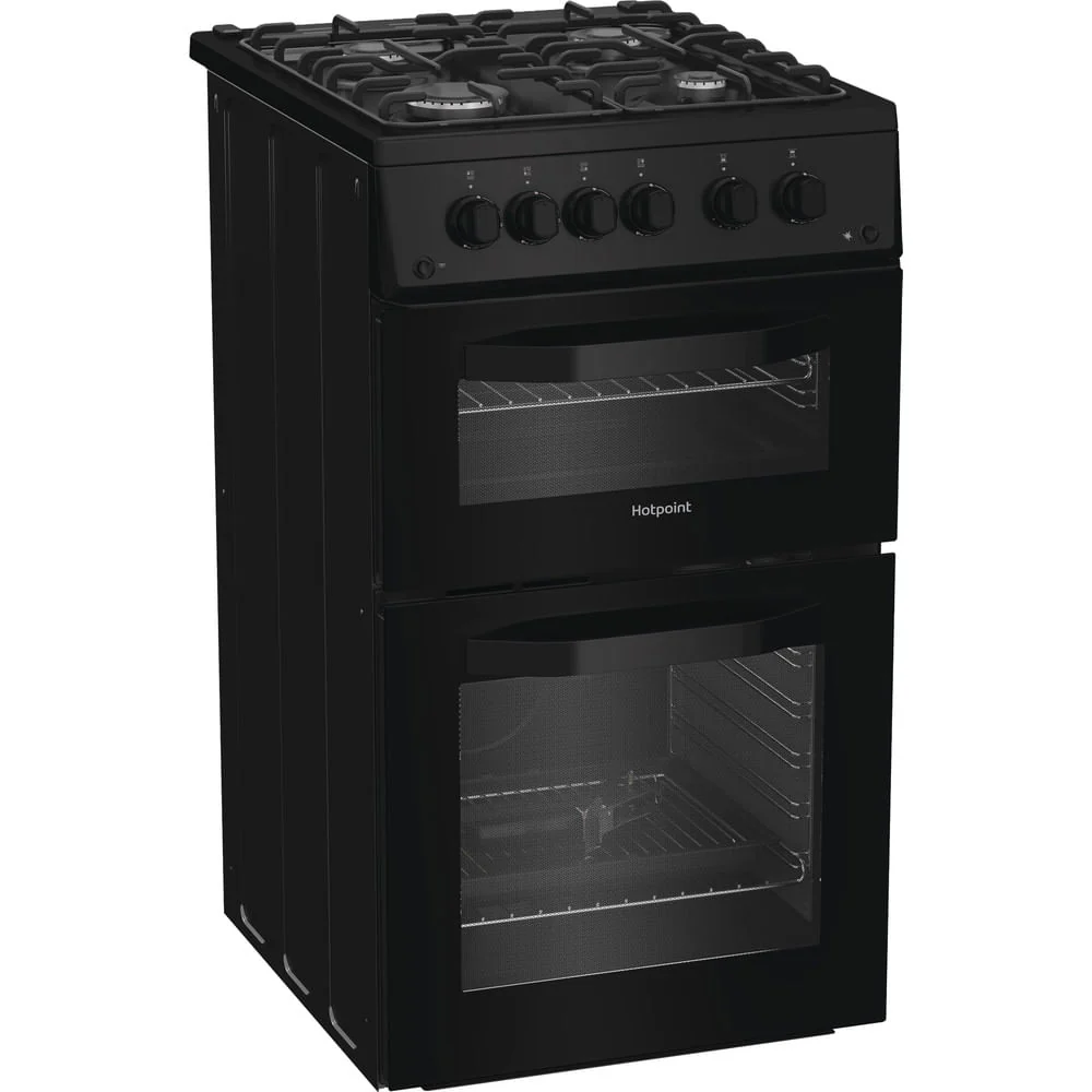 Hotpoint HTG5GCB Freestanding Gas Twin Cooker with Separate Grill Black - Image 4