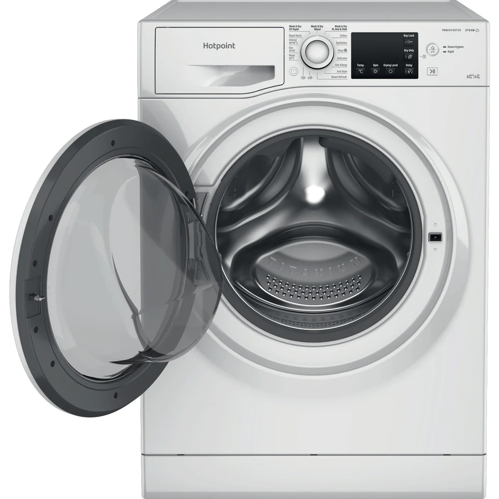 Hotpoint NDB8635WUK 8+6KG Washer Dryer with 1400 Spin White - Image 4