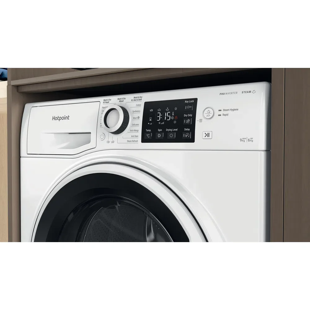 Hotpoint NDB9635WUK 9+6kg 1400 Spin Washer Dryer White - Image 12