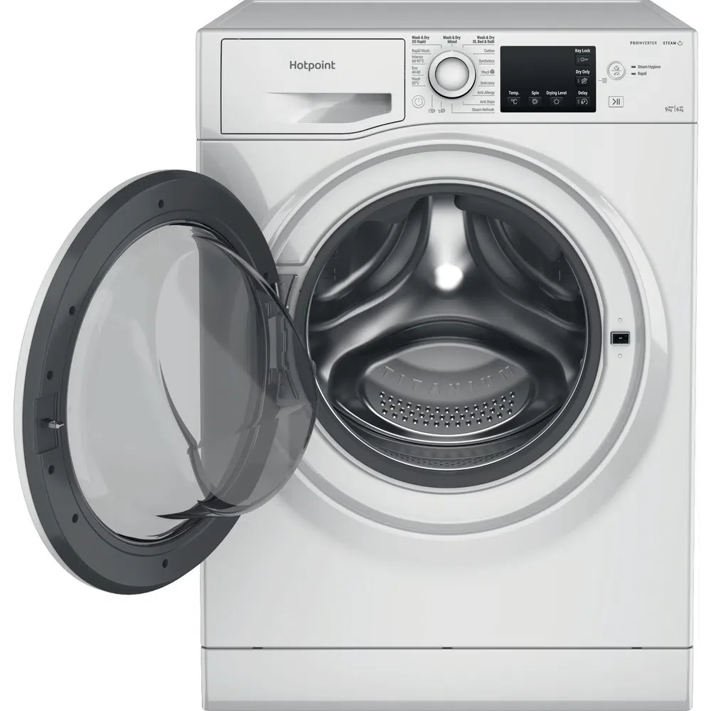 Hotpoint NDB9635WUK 9+6kg 1400 Spin Washer Dryer White - Image 3