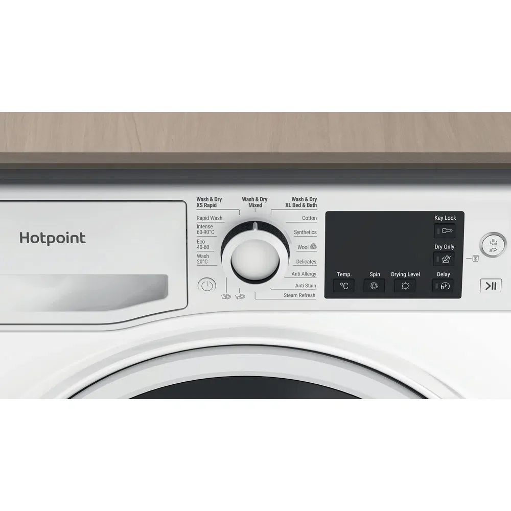 Hotpoint NDB9635WUK 9+6kg 1400 Spin Washer Dryer White - Image 4