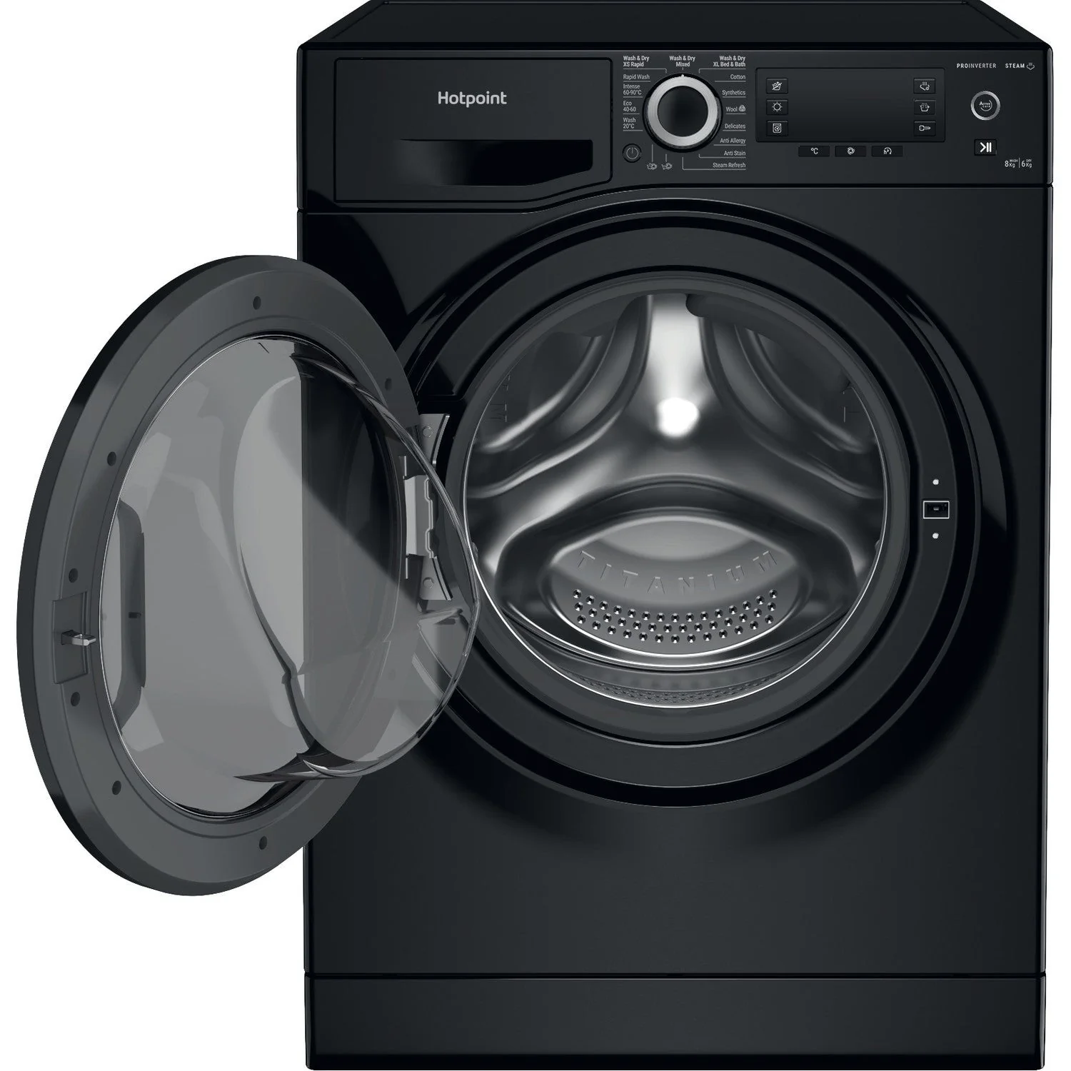 Hotpoint NDD86448BDAUK 8+6kg ActiveCare 1400 Spin Washer Dryer Black - Image 2