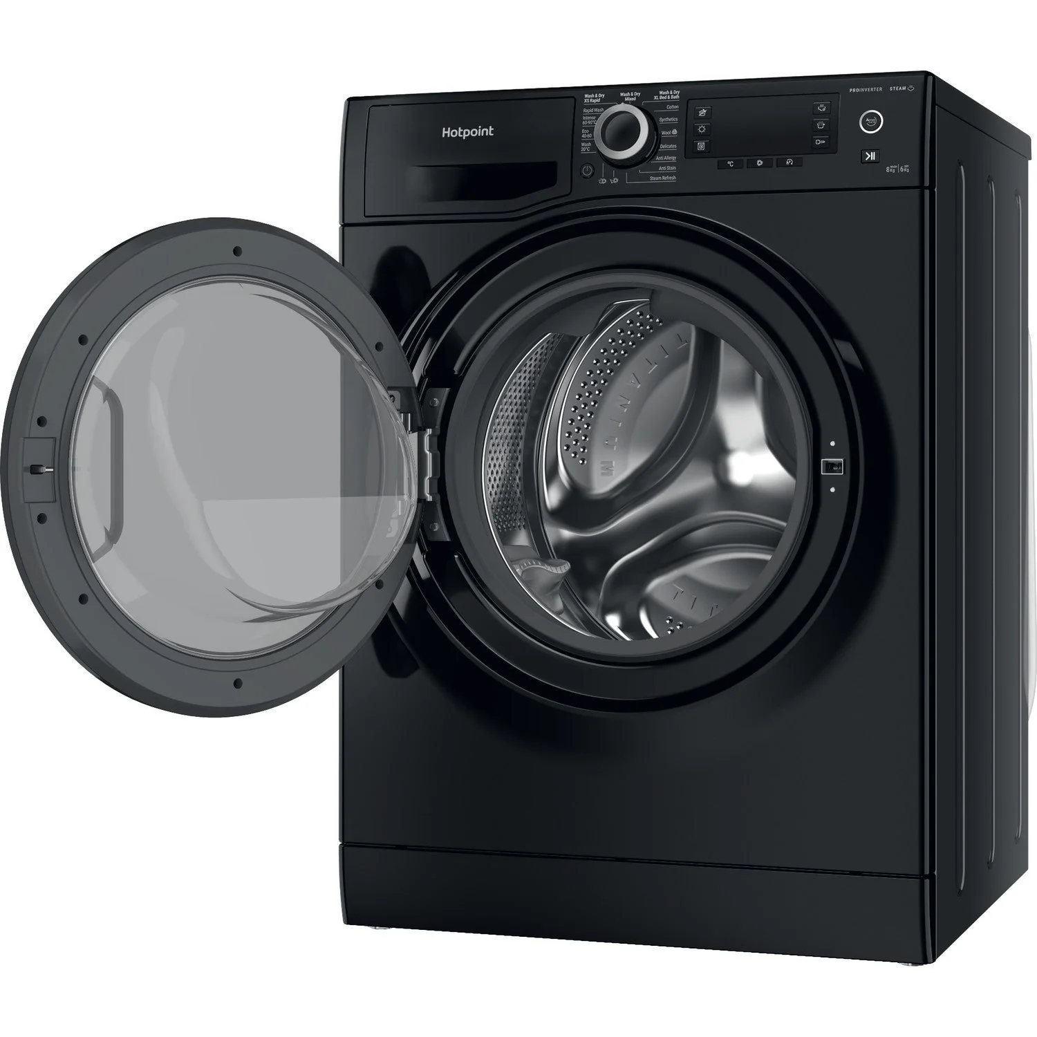Hotpoint NDD86448BDAUK 8+6kg ActiveCare 1400 Spin Washer Dryer Black - Image 7