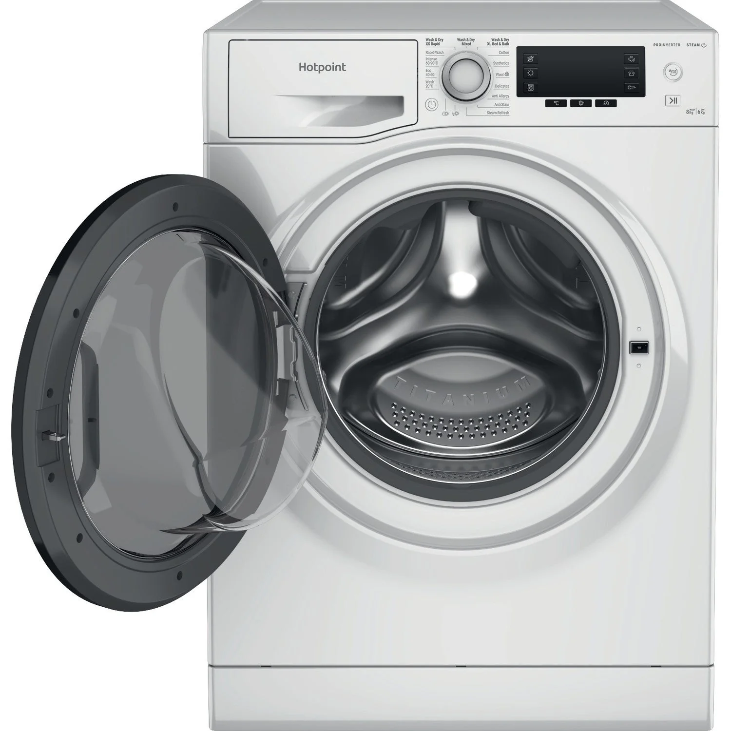 Hotpoint NDD86448WDAUK 8+6kg 1400 Spin ActiveCare Washer Dryer White - Image 2