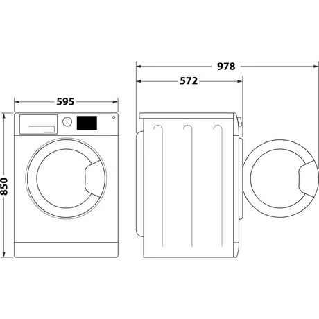 Hotpoint NSWE7469WSUK 7kg 1400 Spin Washing Machine White - Image 5