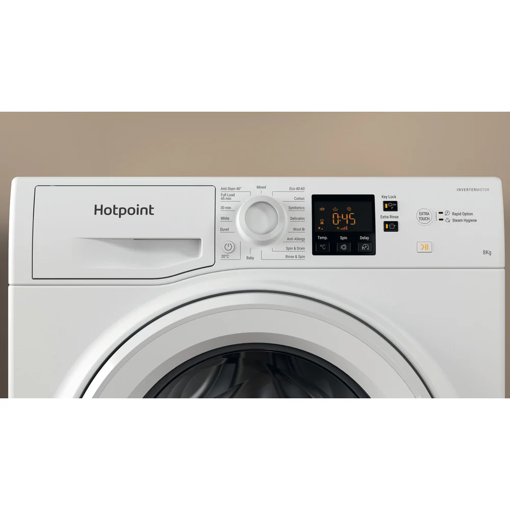 Hotpoint NSWF846WUK 8kg 1400 Spin Washing Machine White - Image 8
