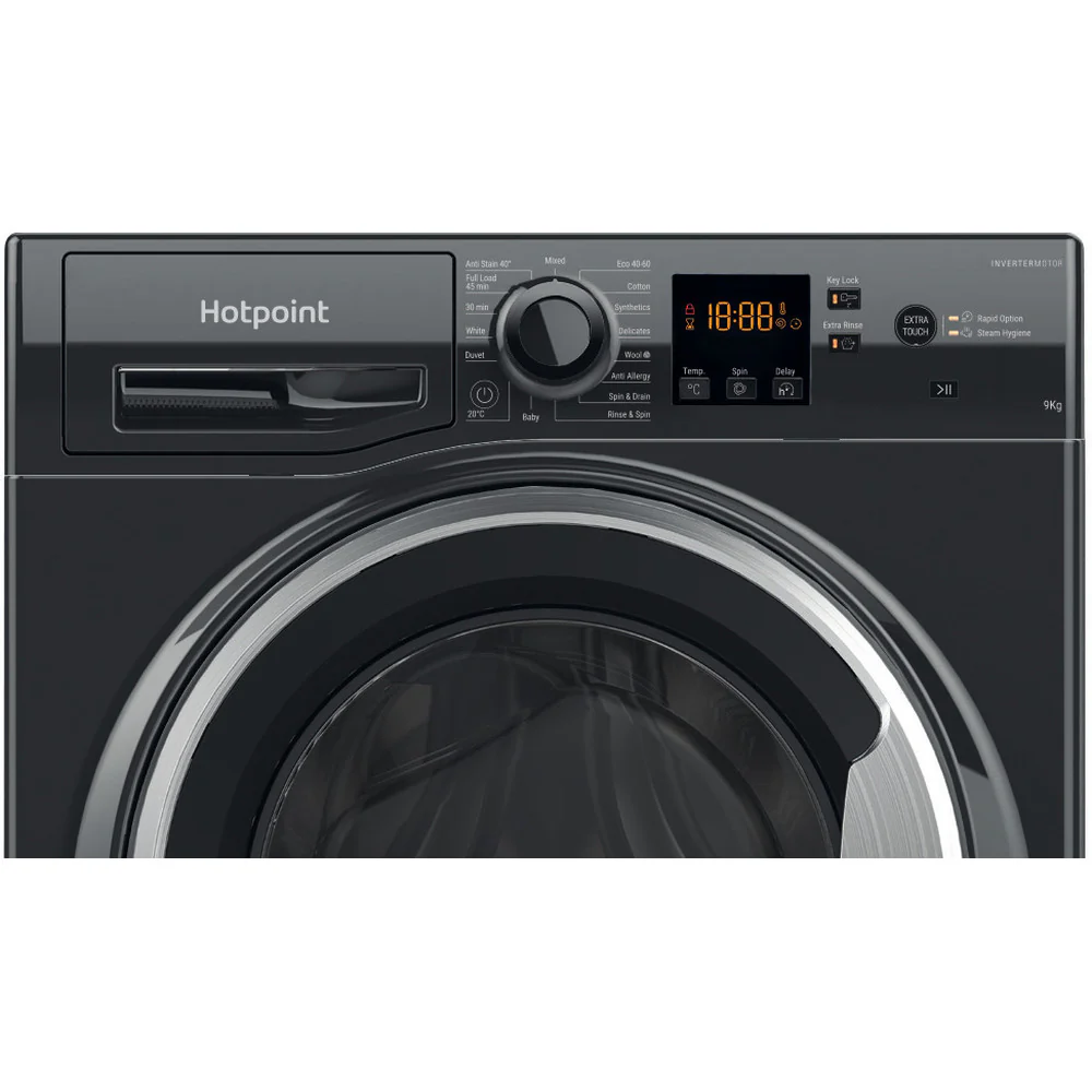 Hotpoint NSWF946BSUK 9Kg 1400 Spin Washing Machine Black - Image 2
