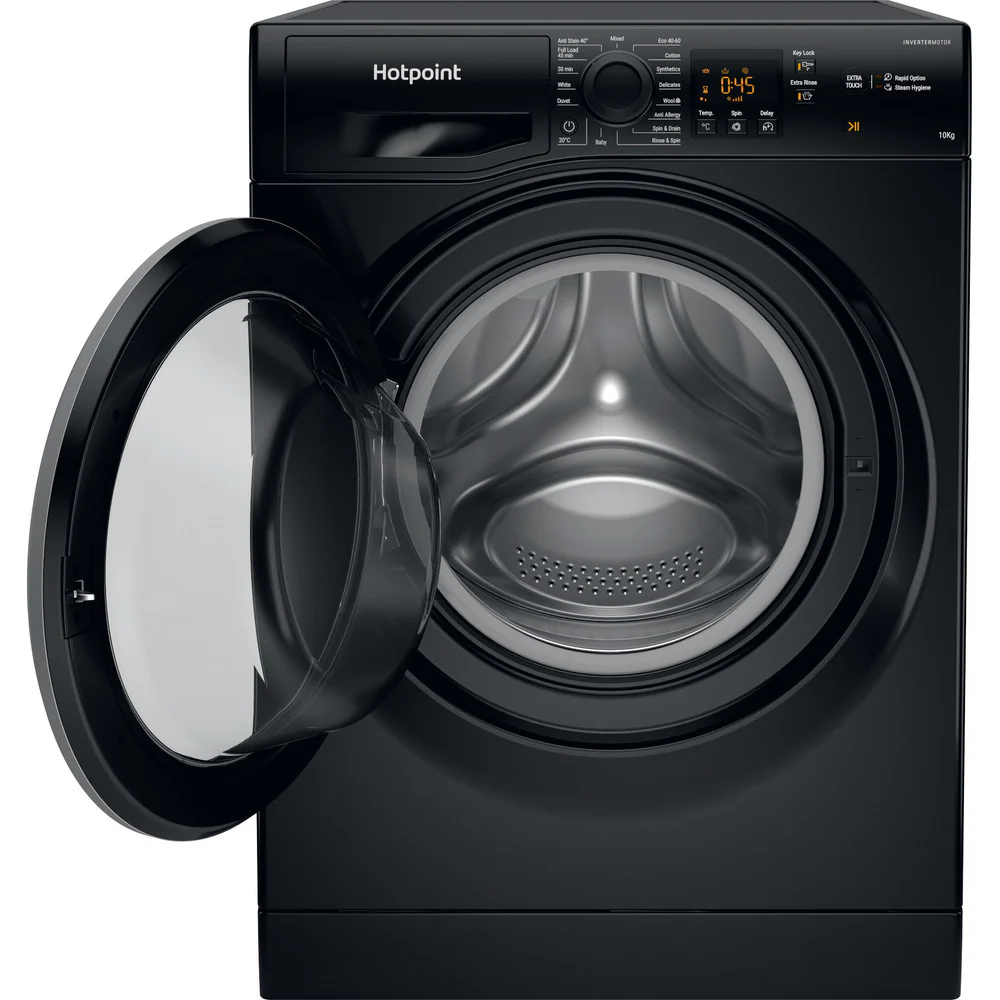 Hotpoint NSWM1046BSUK 10kg 1400 Spin Washing Machine Black - Image 2