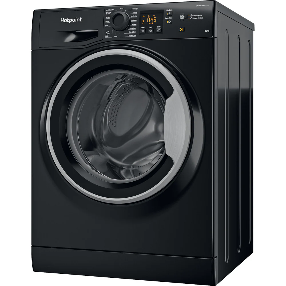 Hotpoint NSWM1046BSUK 10kg 1400 Spin Washing Machine Black - Image 3