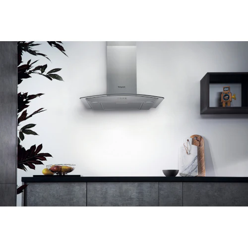 Hotpoint PHGC64FLMX 60cm Chimney Cooker Hood Stainless Steel - Image 2