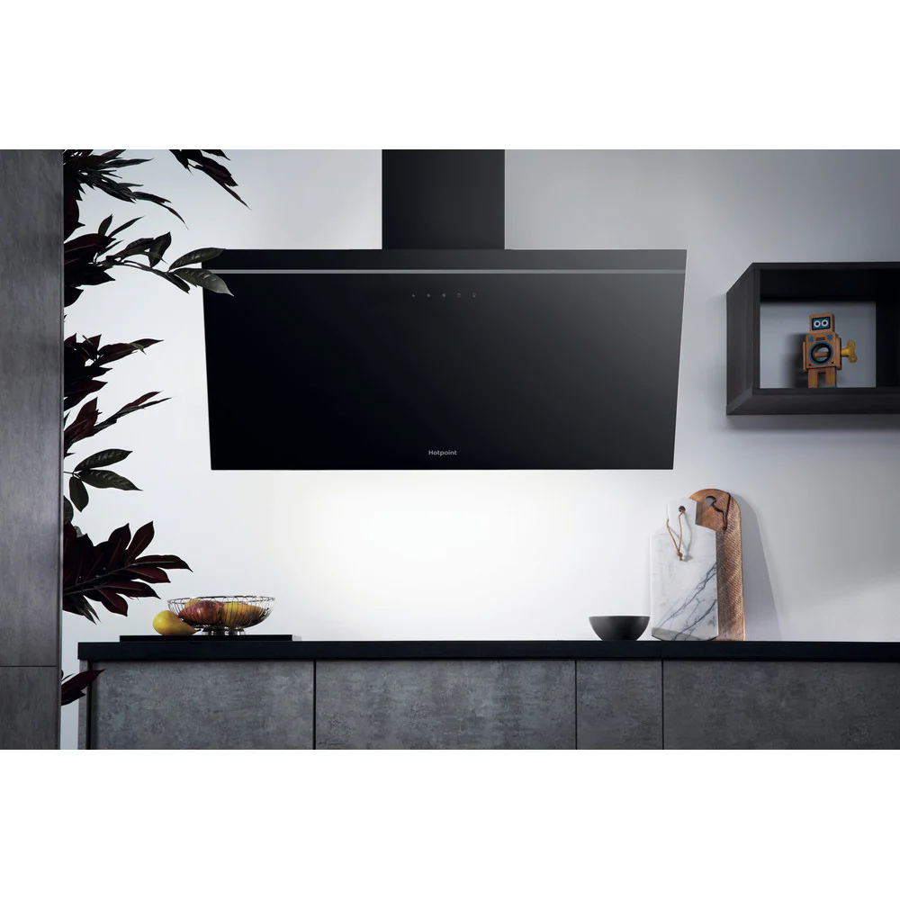 Hotpoint PHVP82FLTK 90cm Cooker Hood Black - Image 4
