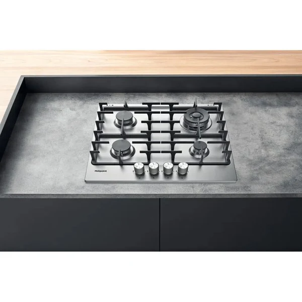 Hotpoint PPH 60G DF IX UK Gas Hob Silver - Image 3
