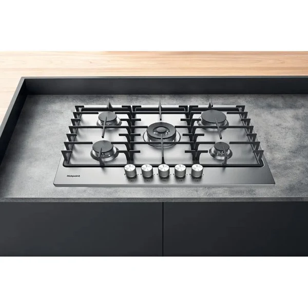 Hotpoint PPH 75G DF IX UK Gas Hob Silver - Image 4