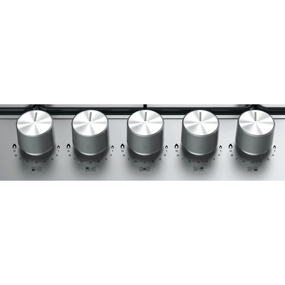 Hotpoint PPH75PDFIXUK 75cm Gas Hob With 5 Burner Stainless Steel - Image 2