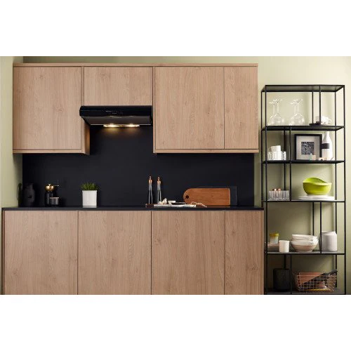Hotpoint PSLMO65FLSK 60cm Conventional Cooker Hood Black - Image 2
