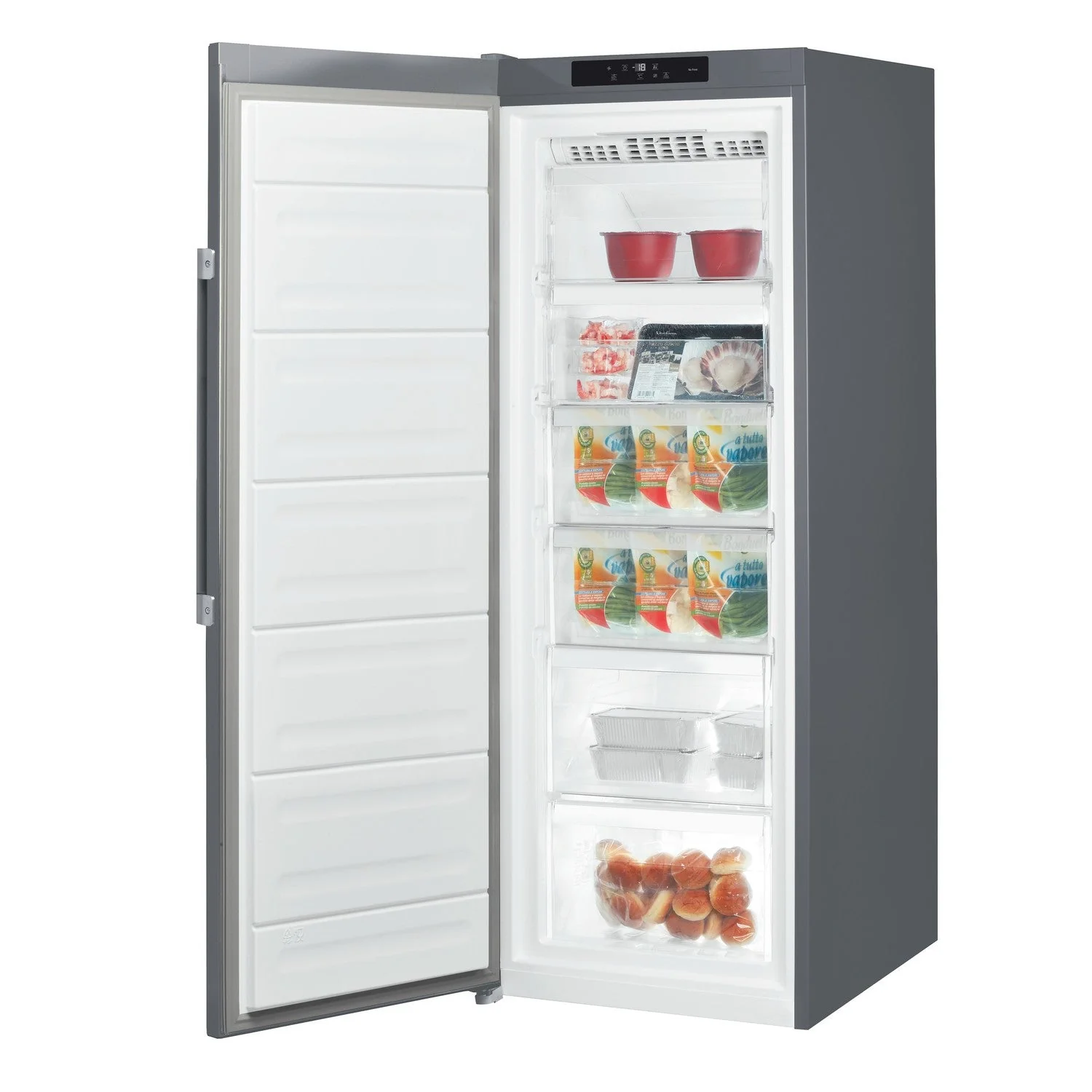 Hotpoint UH6F2CG Freestanding No Frost Tall Freezer Grey - Image 2