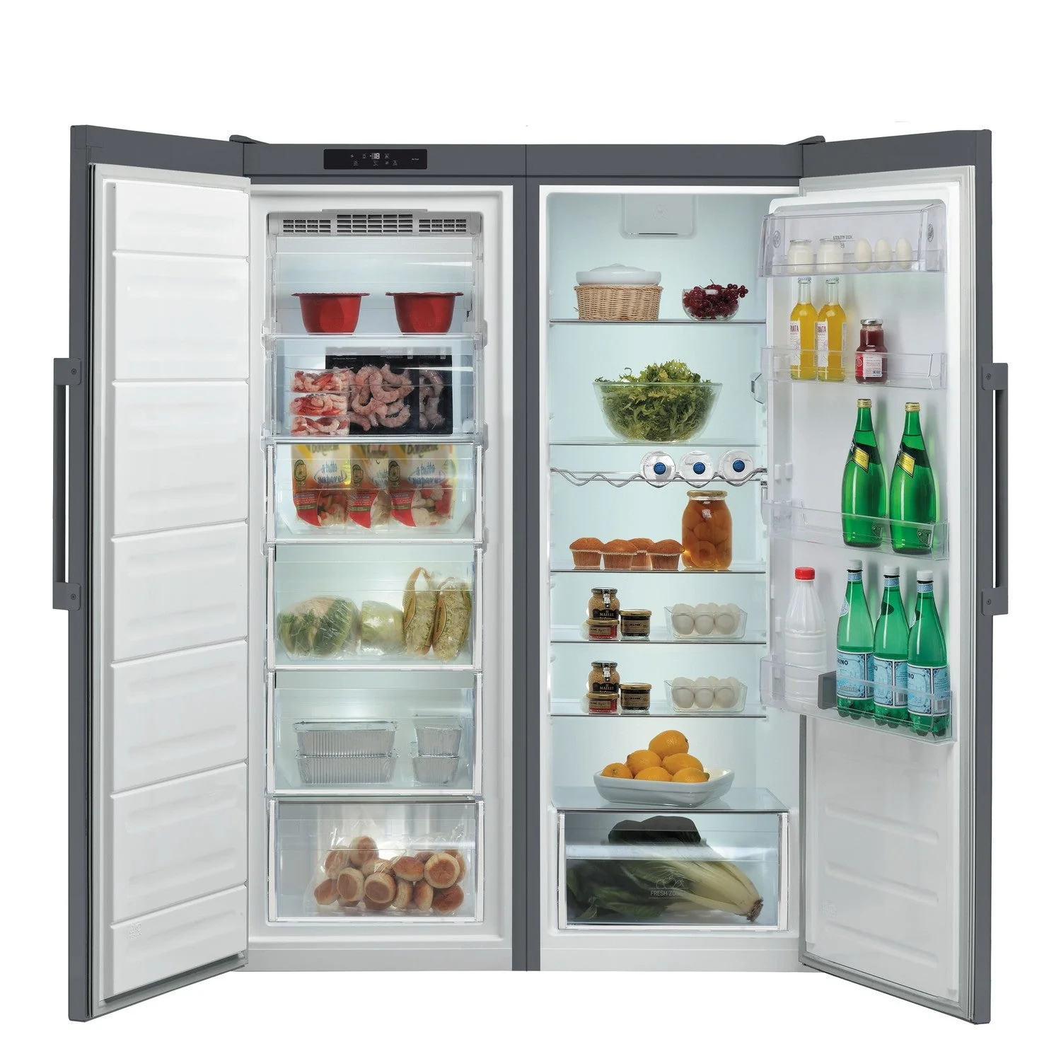 Hotpoint UH6F2CG Freestanding No Frost Tall Freezer Grey - Image 5